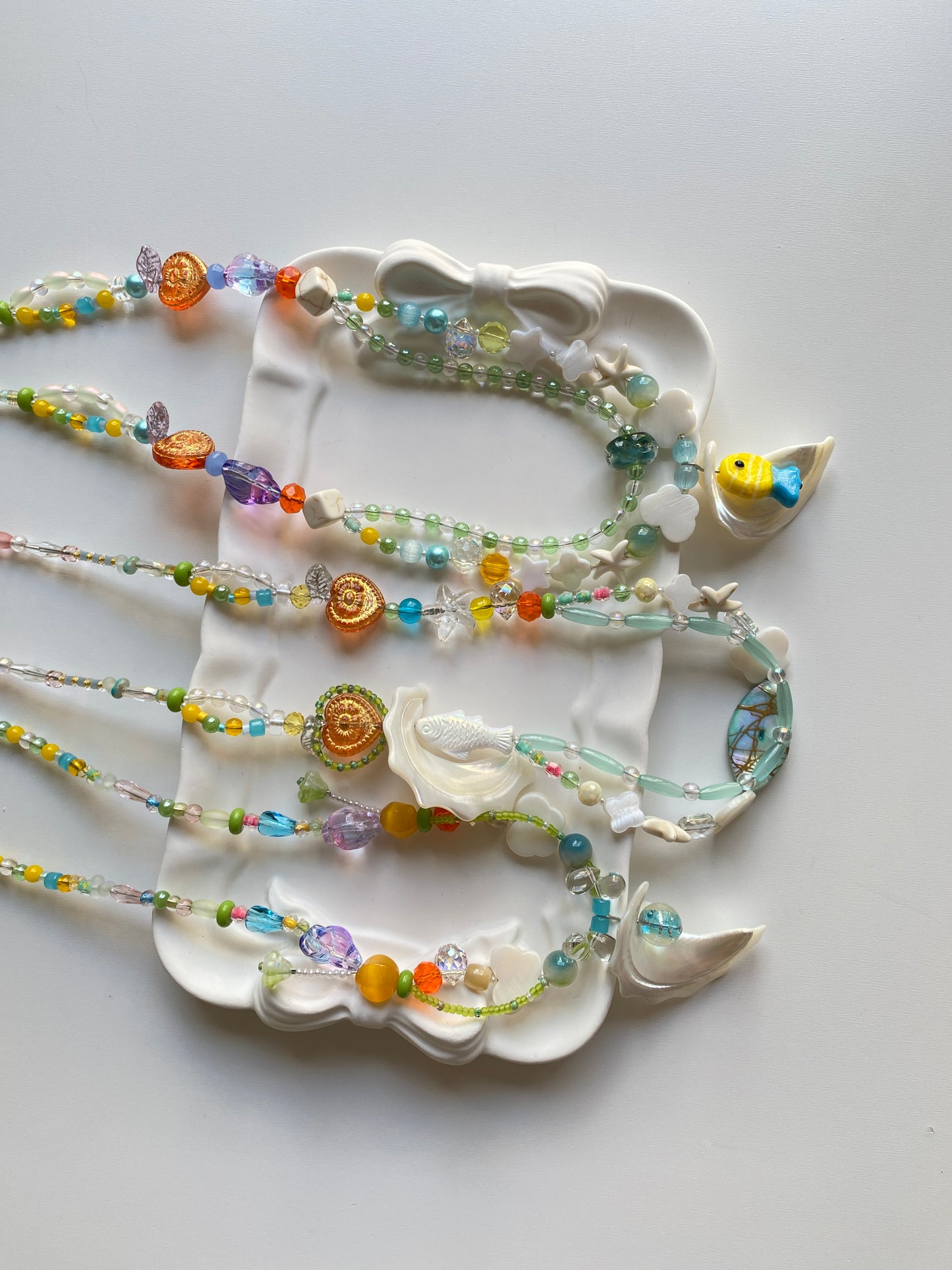 HuibenCraft 1-of-1 Seaside Shell Fish Necklaces