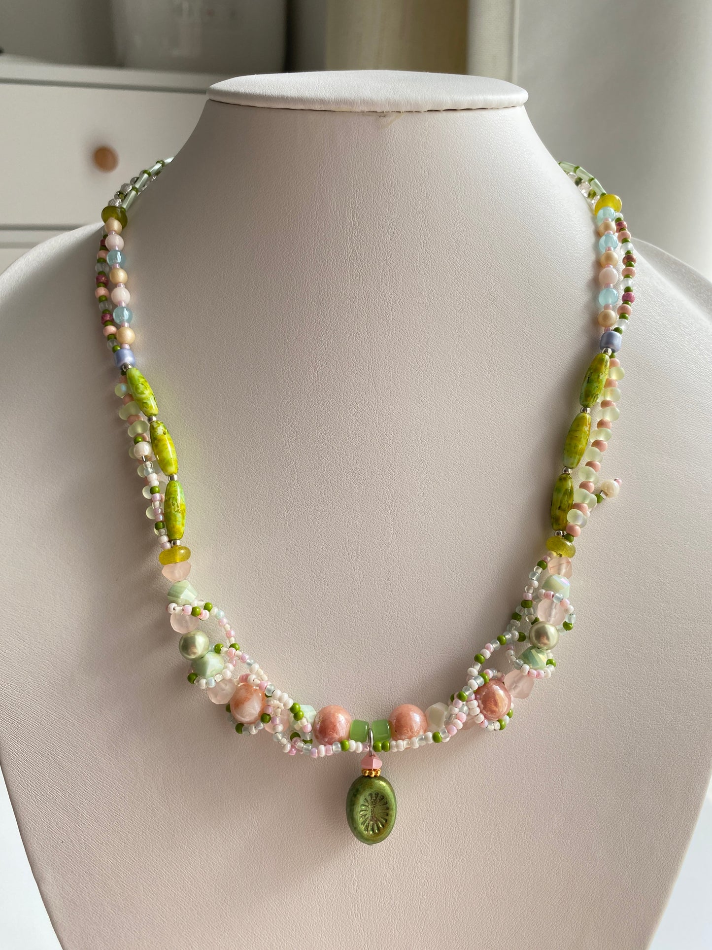 Vine Kiwi Pendant Necklace