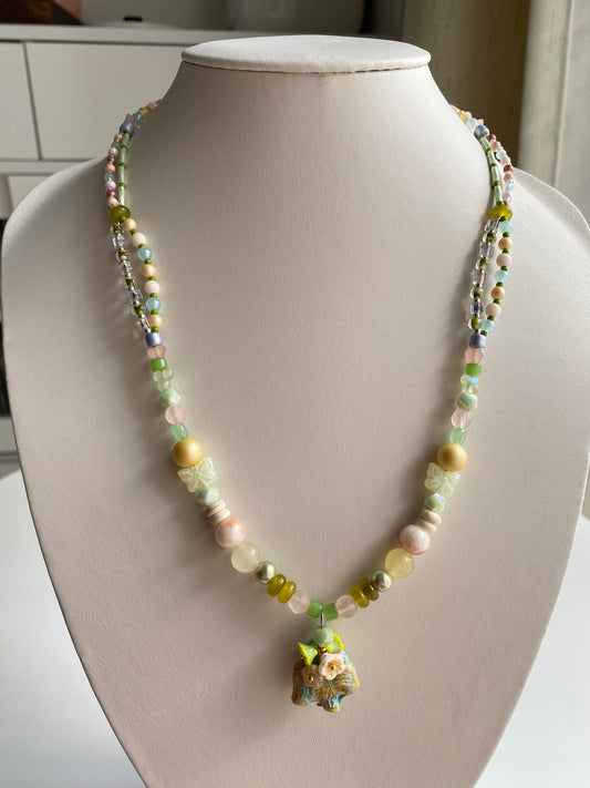 Adorable Puppy Paradise Mid-length Necklace