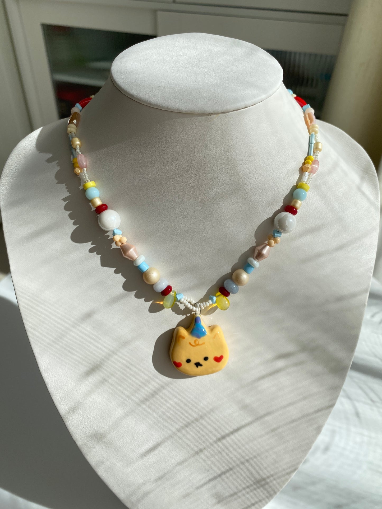 Adorable Bear-shaped Ceramic Pendant Necklace