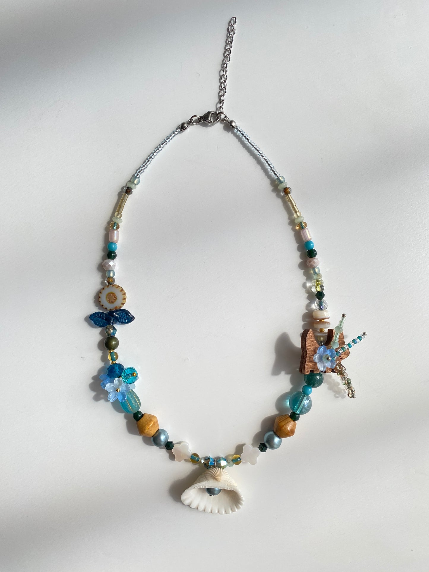 Coconut Shell, Puppy, Bouquet & Seashell Style Necklace