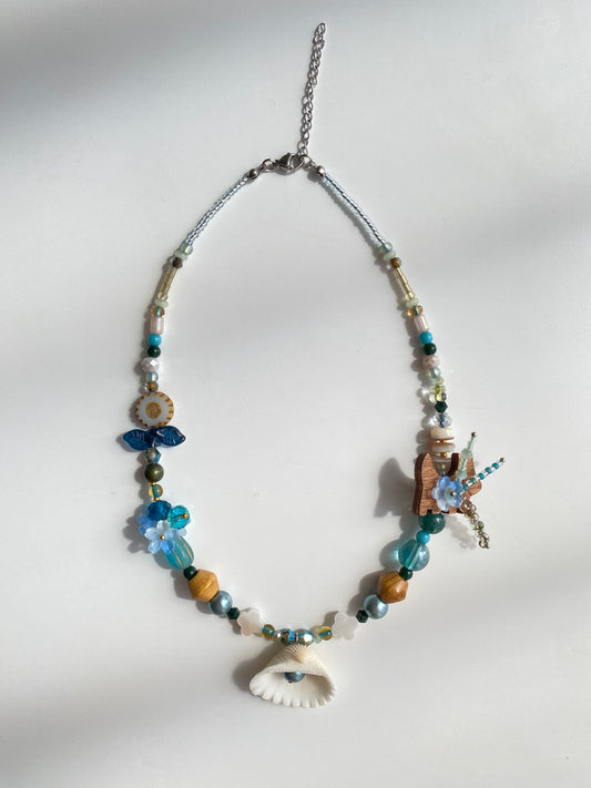 Coconut Shell, Puppy, Bouquet & Seashell Style Necklace