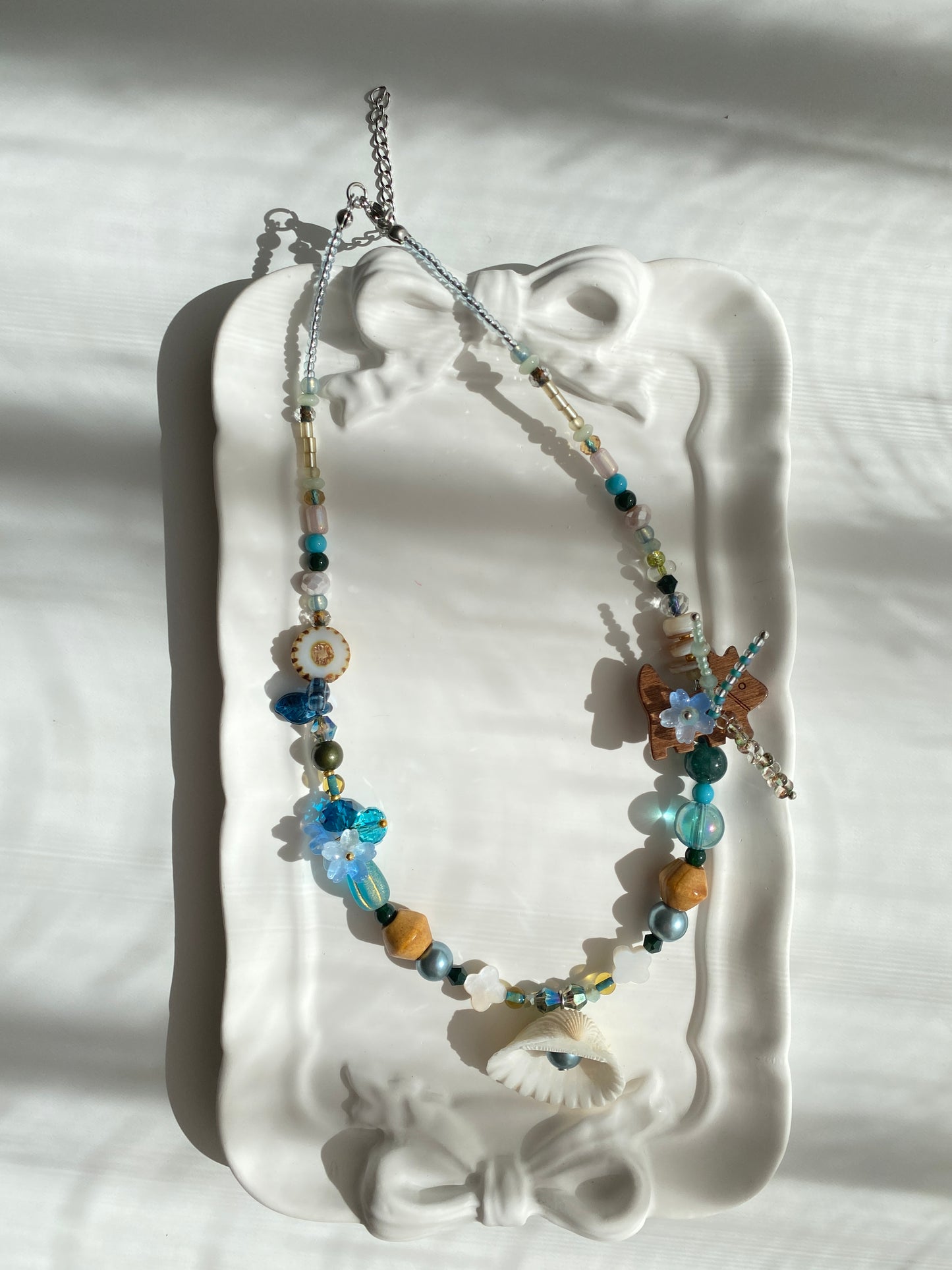 Coconut Shell, Puppy, Bouquet & Seashell Style Necklace