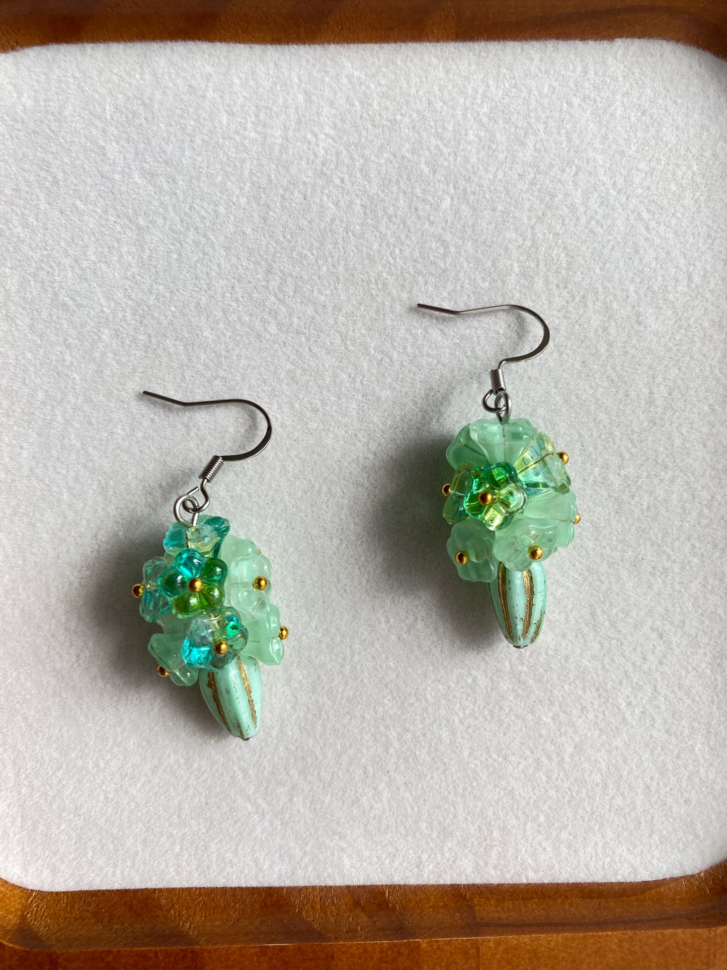 Fresh Green Bouquet Earrings