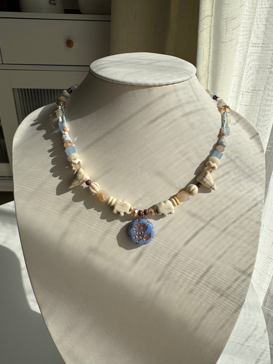 fun resort-style necklace with elephant and little magic horns