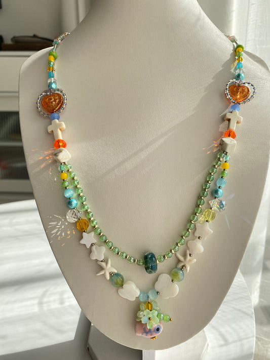 Colorful Duckling Long Necklace