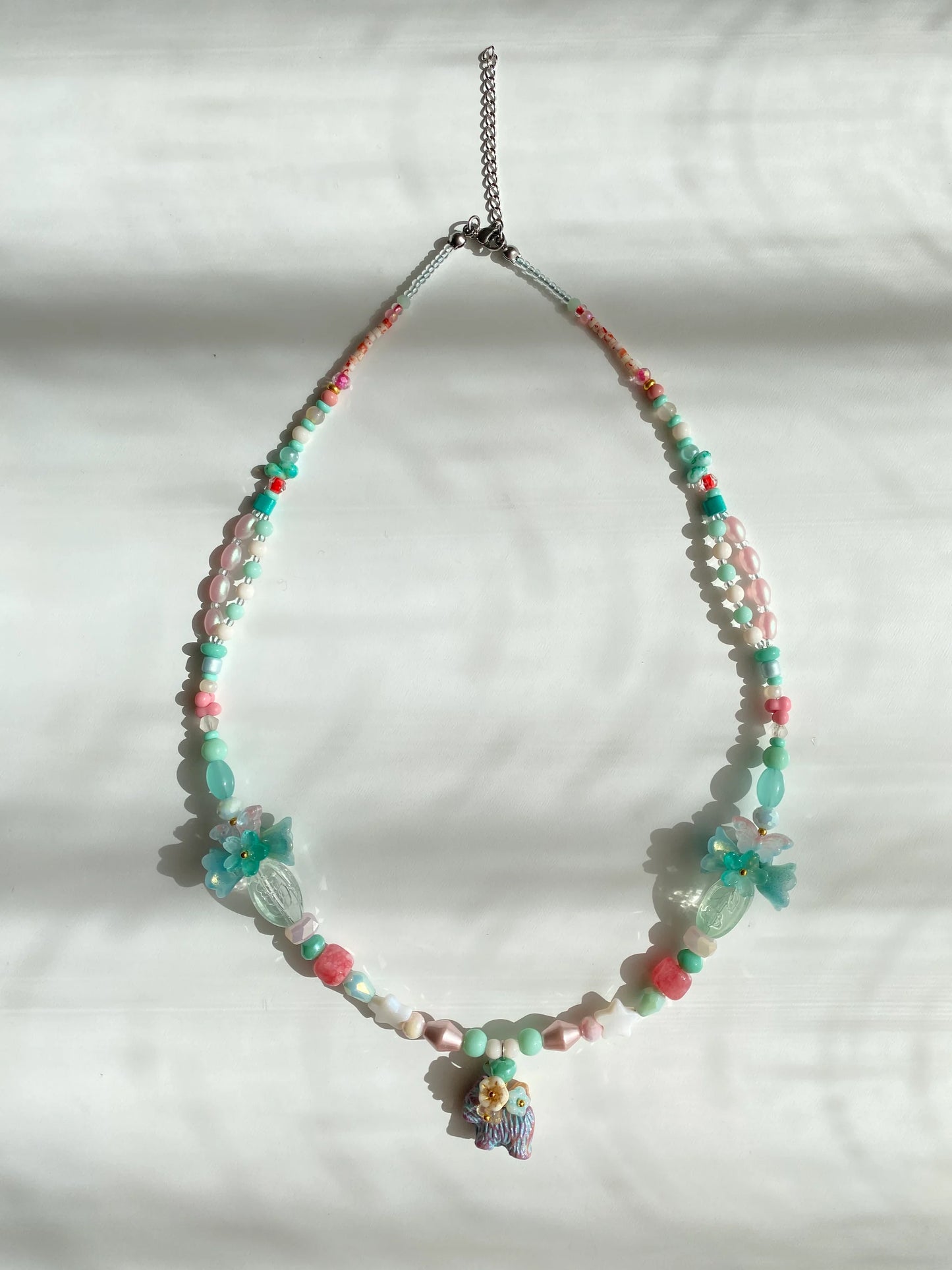 HuibenCraft 1-of-1 | "Puppy's Secret Garden" Floral Dog Necklace
