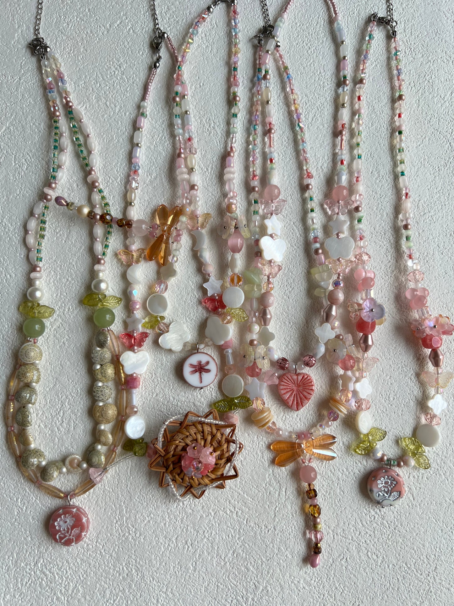 HuibenCraft 1-of-1 Pink Childhood Dream Beaded Necklace
