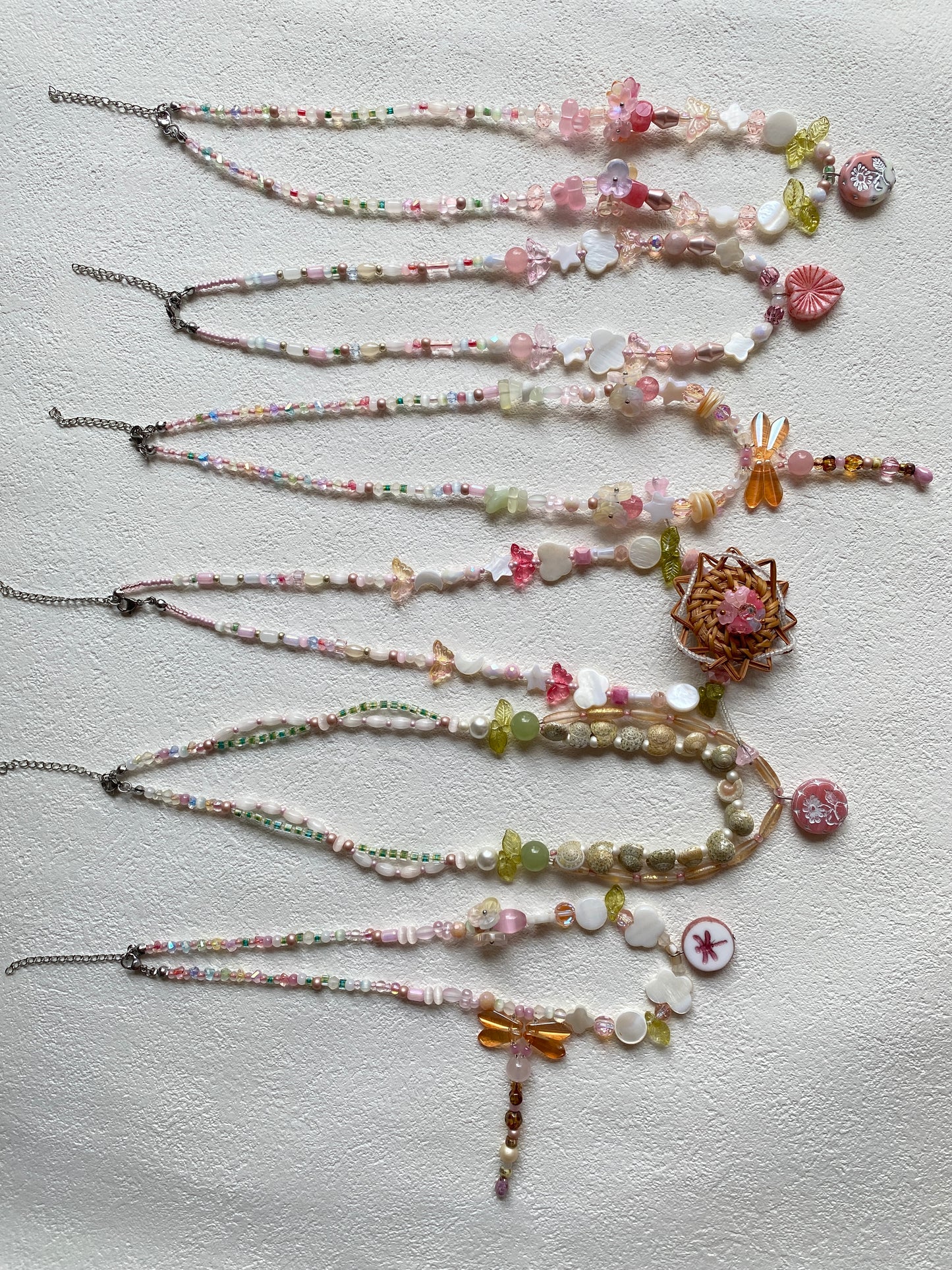 HuibenCraft 1-of-1 Pink Childhood Dream Beaded Necklace