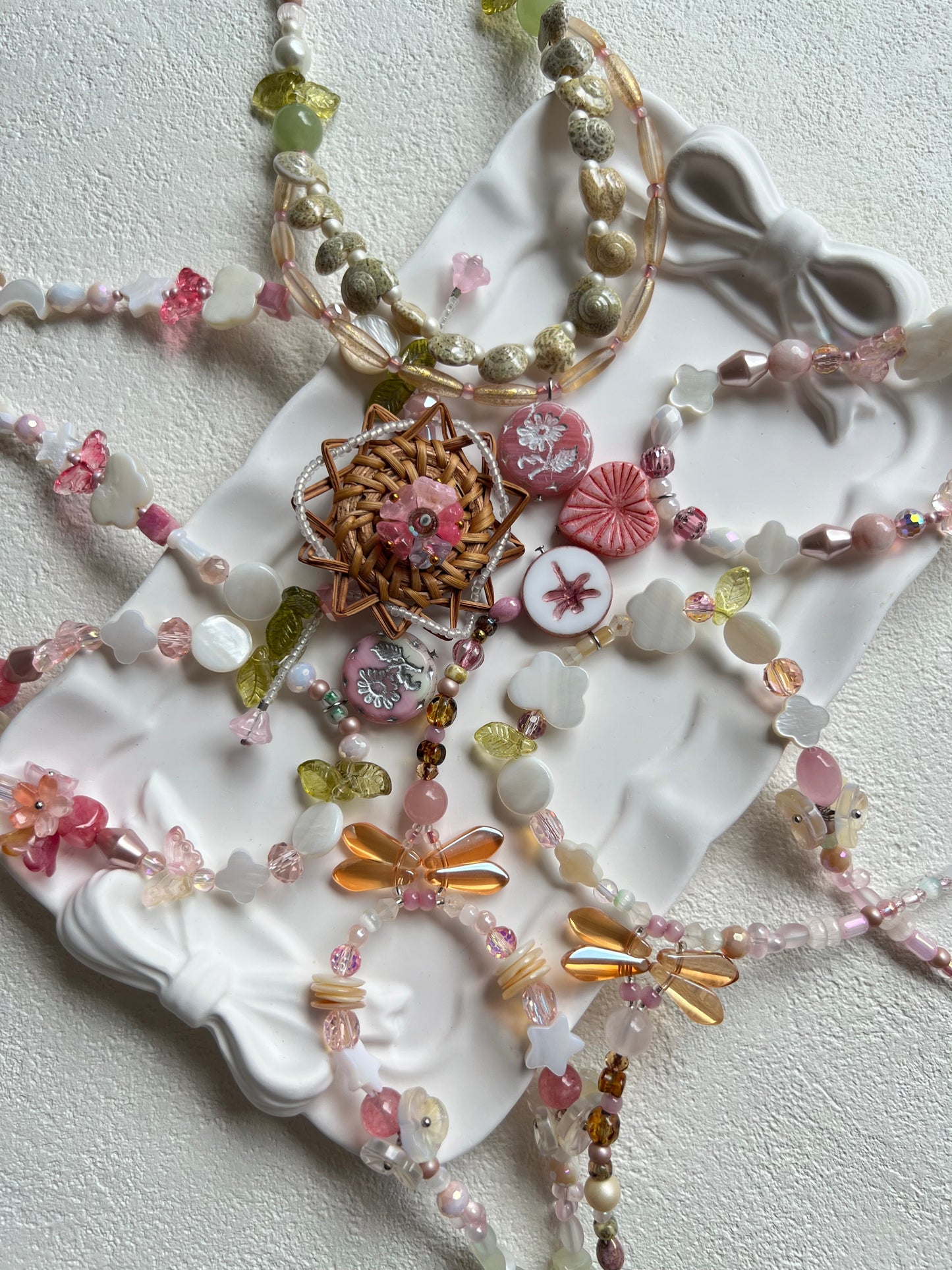 HuibenCraft 1-of-1 Pink Childhood Dream Beaded Necklace