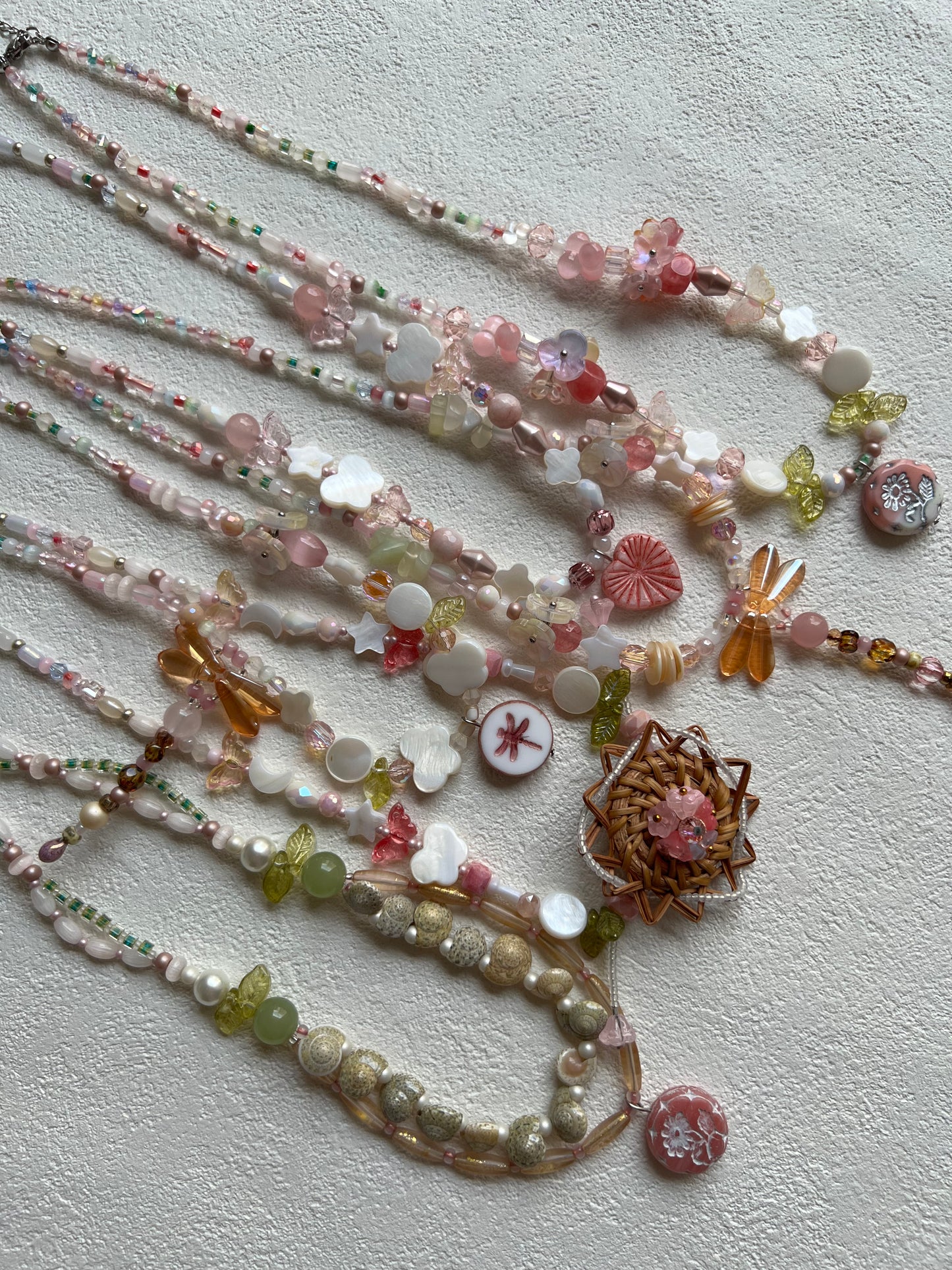 HuibenCraft 1-of-1 Pink Childhood Dream Beaded Necklace