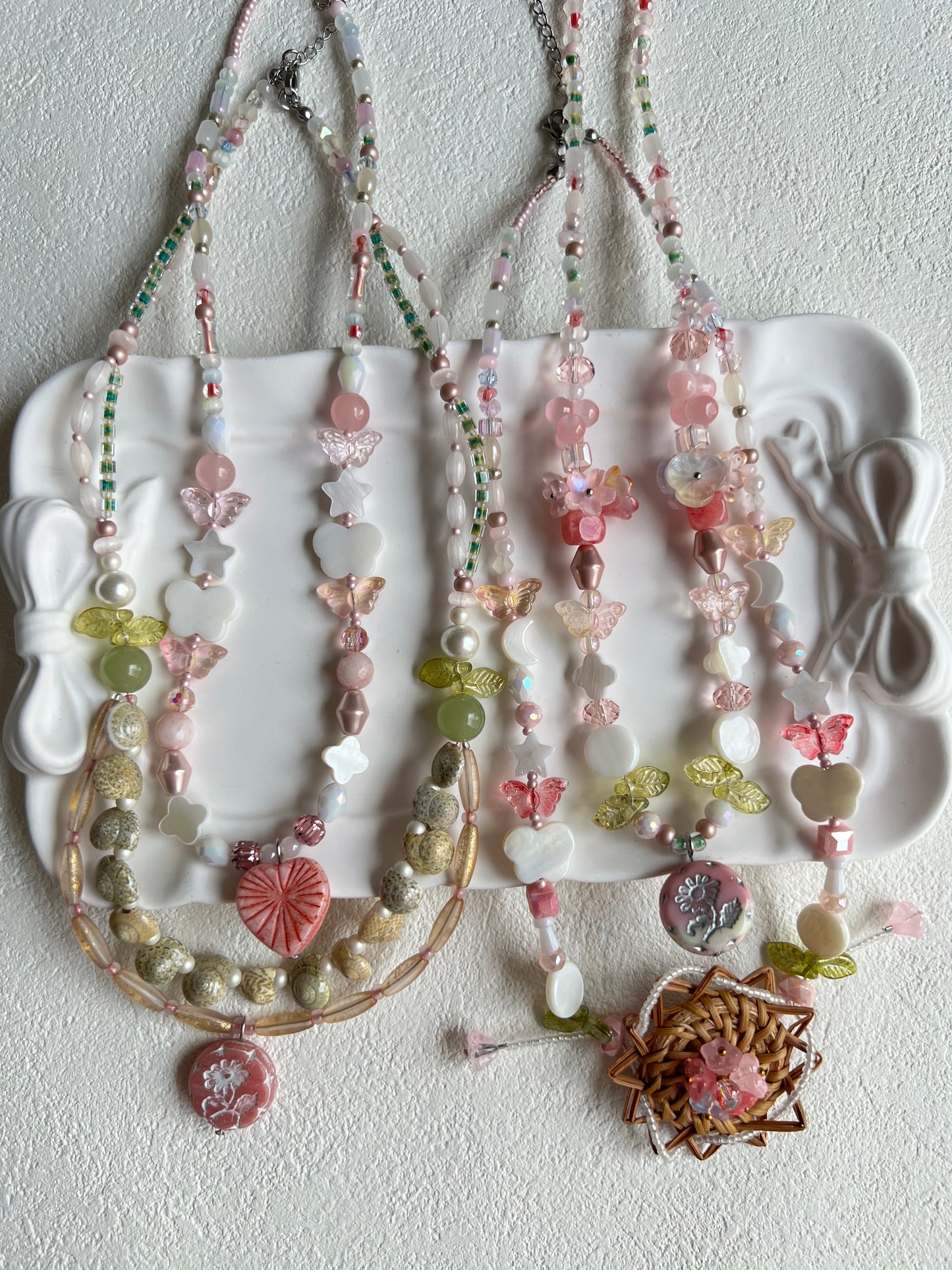 HuibenCraft 1-of-1 Pink Childhood Dream Beaded Necklace