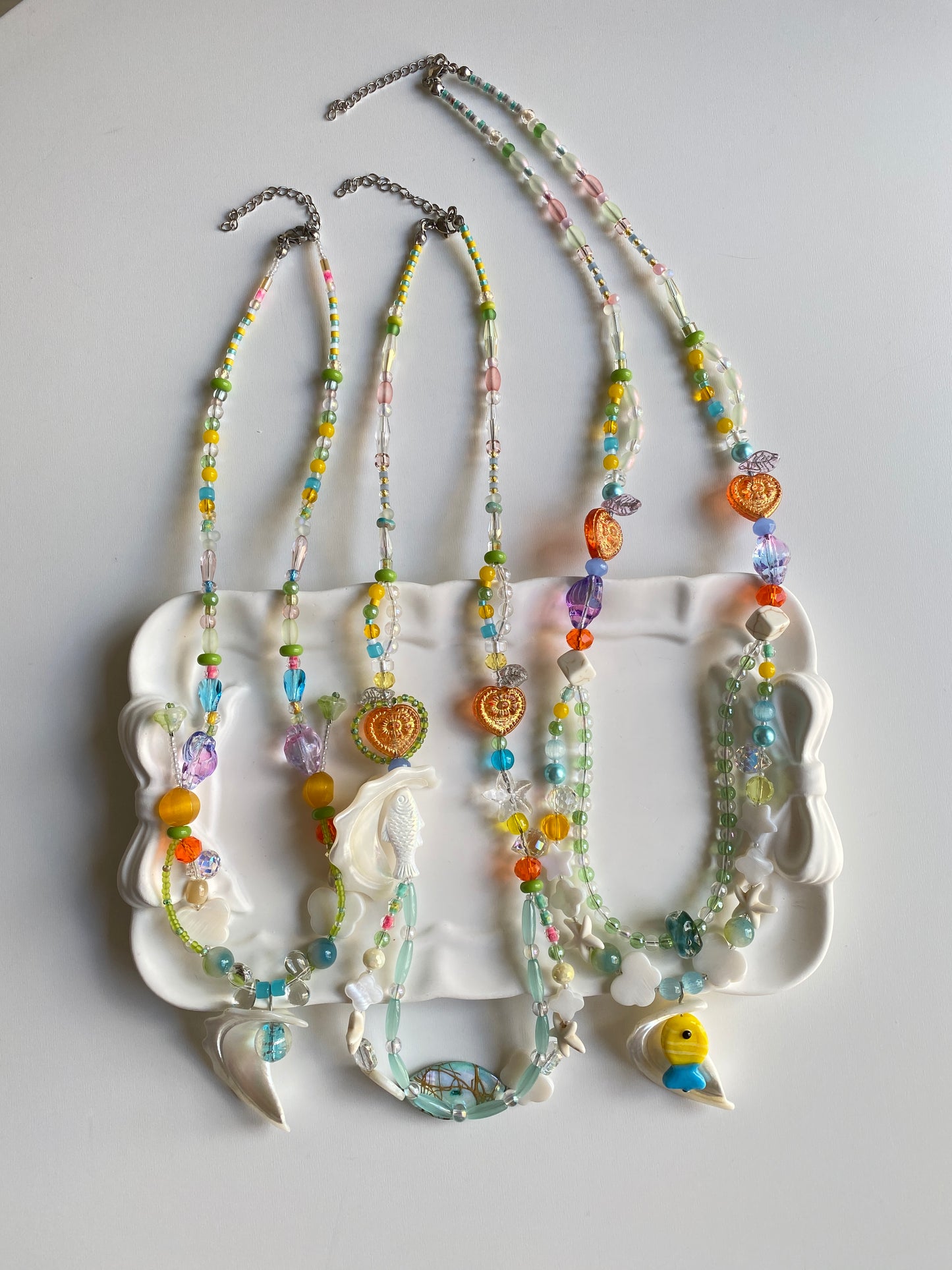 HuibenCraft 1-of-1 Seaside Shell Fish Necklaces
